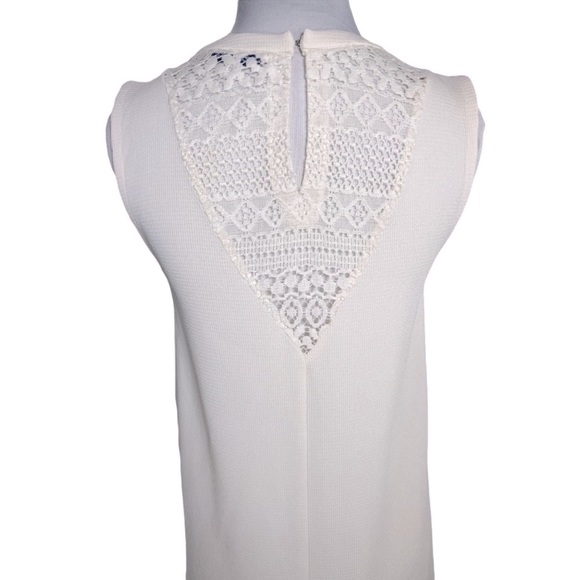 Rebecca Minkoff Ivory Lace Insert Sleeveless Dress - Picture 5 of 10